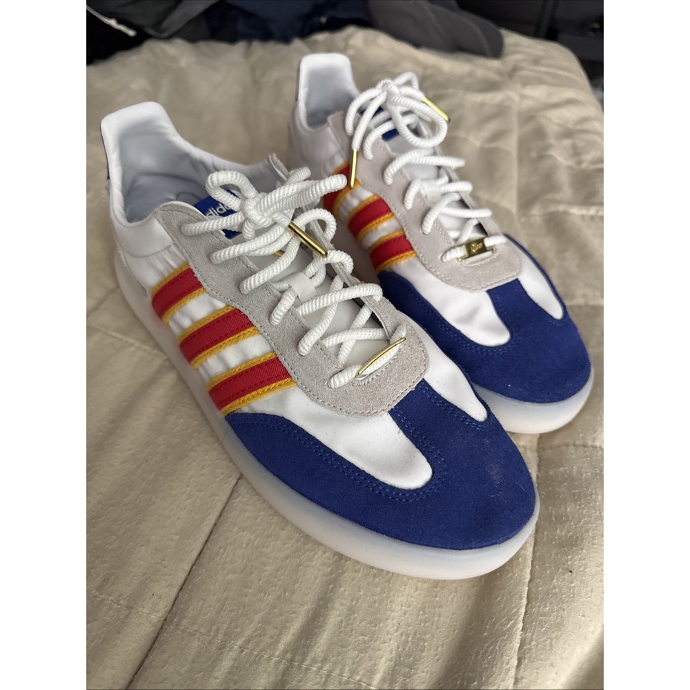 Adidas SL‎ 72 RS Mens 12.5 White Blue Red Yellow Retro Sneakers JQ9003